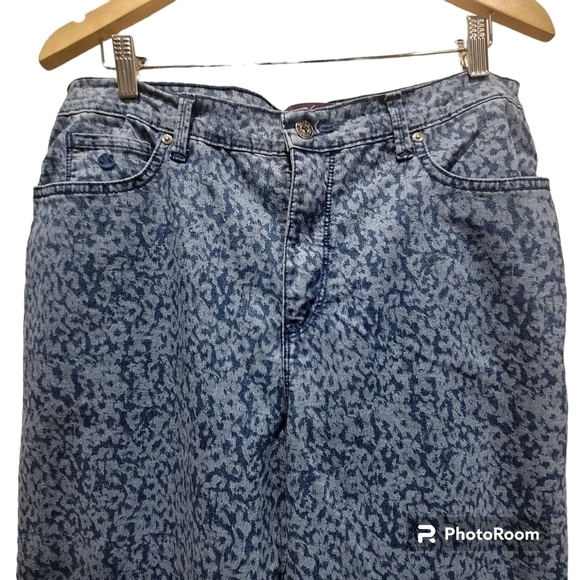 Gloria Vanderbilt Size 14 Amanda Leopard Print Jeans Skinny High Rise - Picture 3 of 8